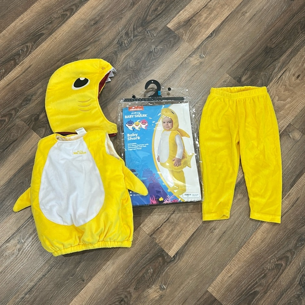 Baby Shark Yellow Toddler Costume - 3-Piece Halloween Outfit